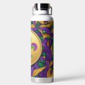 Mardi Gras Fleur de lis Waterfles (Achterkant)