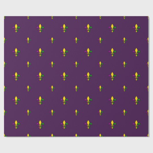 Mardi gras fleur de lys cadeaupapier (Vlak)
