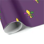 Mardi gras fleur de lys cadeaupapier (Rol Hoek)