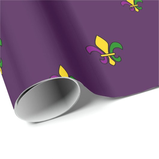 Mardi gras fleur de lys cadeaupapier (Rol Hoek)