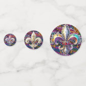 Mardi Gras Fleur de Lys Confetti (Achterkanten)