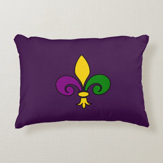 Mardi Gras fleur-de-lys Decoratief Kussen (Voorkant)