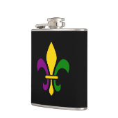 Mardi gras fleur de lys heupfles (Links)