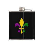 Mardi gras fleur de lys heupfles (Achterkant)