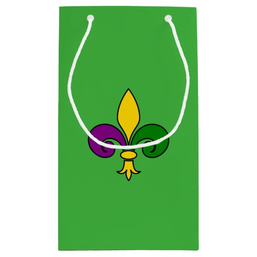 Mardi Gras fleur-de-lys Klein Cadeauzakje (Achterkant)