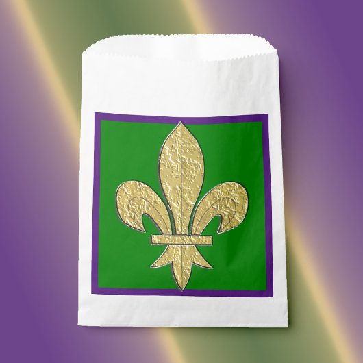 Mardi Gras Fleur-de-Lys Party Favor Bags Bedankzakje
