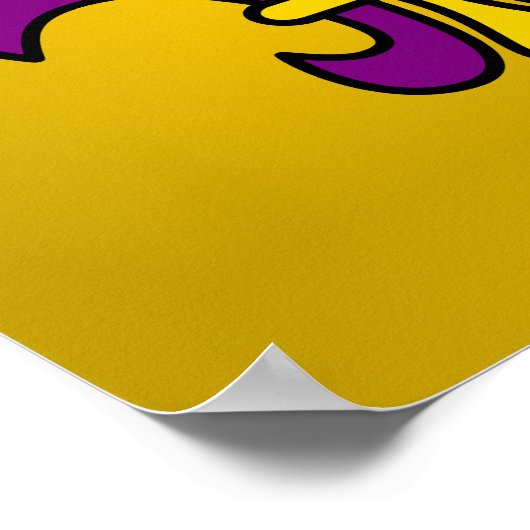Mardi gras fleur de lys poster (Hoek)