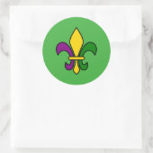 Mardi gras fleur de lys ronde sticker (Tas)