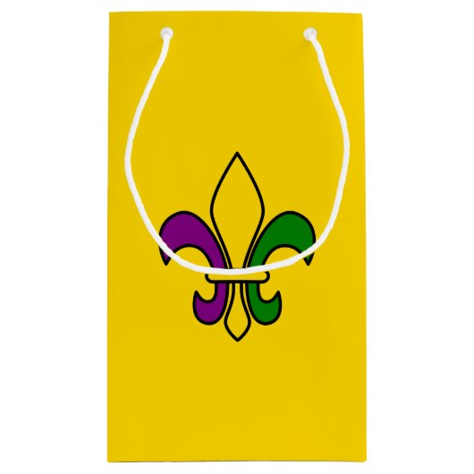 Mardi Gras fleur-de-lys Small Gift Bag Klein Cadeauzakje (Achterkant)