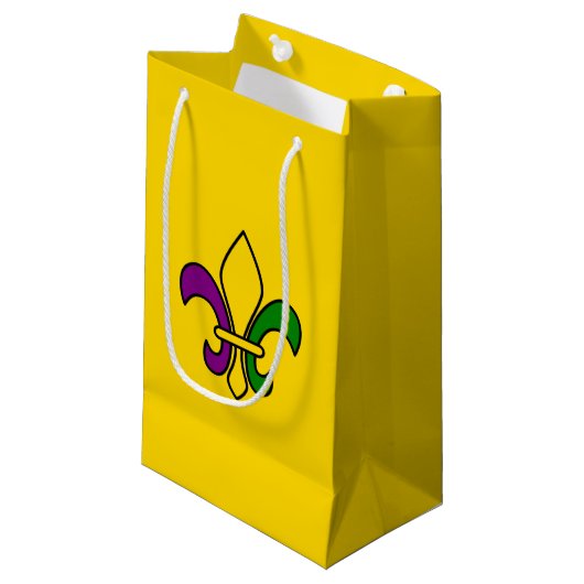 Mardi Gras fleur-de-lys Small Gift Bag Klein Cadeauzakje (Voorkant Gekanteld)