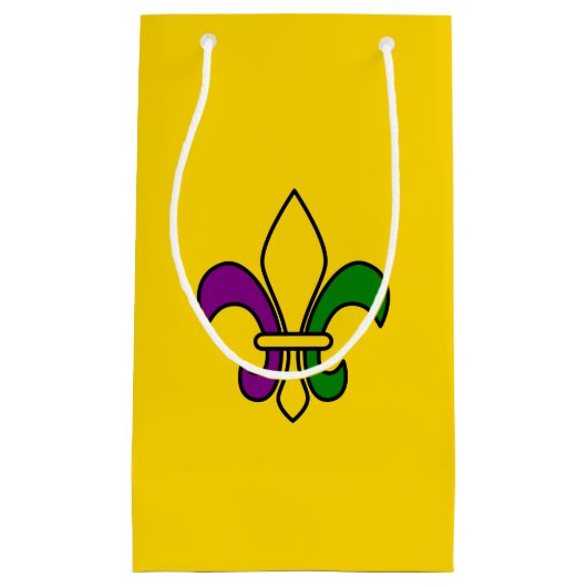 Mardi Gras fleur-de-lys Small Gift Bag Klein Cadeauzakje (Voorkant)
