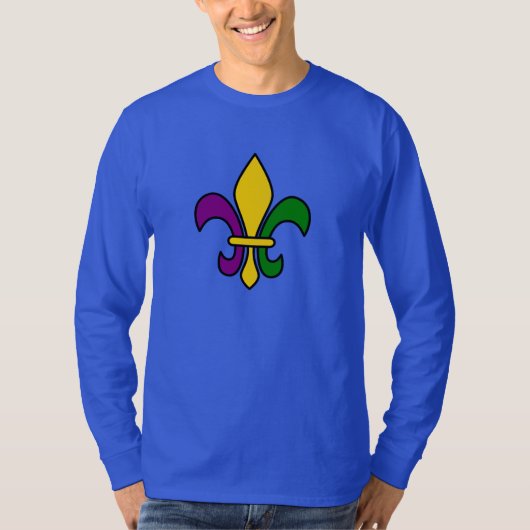 Mardi gras fleur de lys t-shirt (Voorkant)