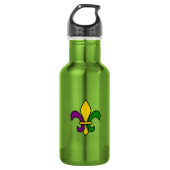 Mardi gras fleur de lys waterfles  (Voorkant)