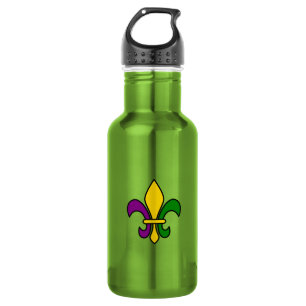 Mardi gras fleur de lys waterfles 