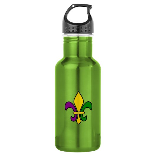 Mardi gras fleur de lys waterfles (Voorkant)
