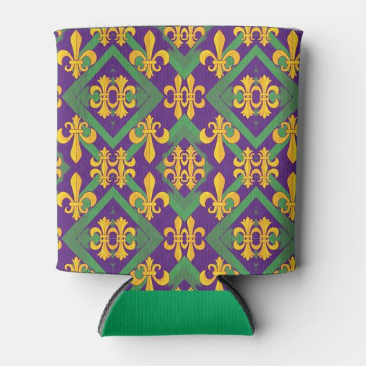 Mardi gras fleur di Lis Blikjeskoeler (Voorkant)