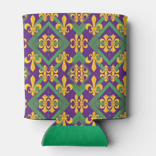 Mardi gras fleur di Lis Blikjeskoeler (Achterkant)