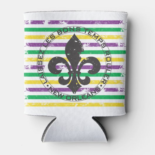 Mardi Gras Fleur di Lis Blikjeskoeler (Voorkant)