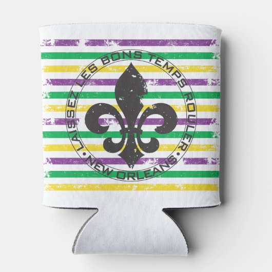 Mardi Gras Fleur di Lis Blikjeskoeler (Achterkant)