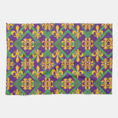 Mardi gras fleur di Lis Theedoek (Horizontaal)