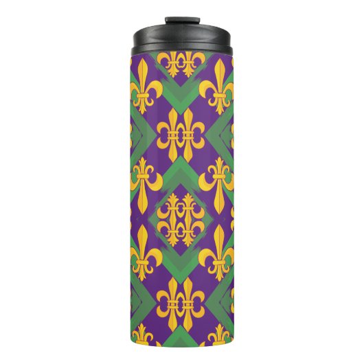 Mardi gras fleur di Lis Thermosbeker (Voorkant)