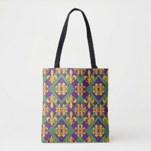 Mardi gras fleur di Lis Tote Bag
