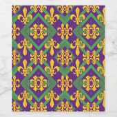 Mardi gras fleur di Lis Wijn Etiket (Enkel label)