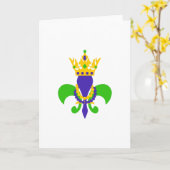MARDI GRAS FLEUR LIS KAART (Gele Bloem)