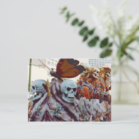 Mardi Gras Float Briefkaart (Staand voorkant)
