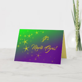 Mardi Gras Folded Holiday Kaart