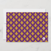 Mardi Gras Follies Foto Uitnodiging (Achterkant)