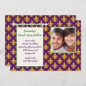 Mardi Gras Follies Foto Uitnodiging (Voorkant / Achterkant)