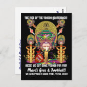 Mardi Gras Football Briefkaart (Voorkant / Achterkant)