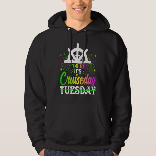 Mardi Gras For me It's Cruiseday celebrations para Hoodie (Voorkant)