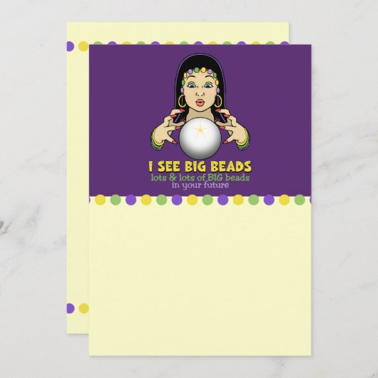 Mardi Gras Fortune Teller (Voorkant / Achterkant)