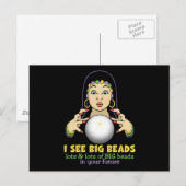 Mardi Gras Fortune Teller Briefkaart (Voorkant / Achterkant)