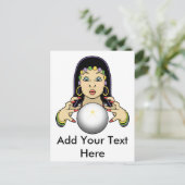 Mardi Gras Fortune Teller Briefkaart (Staand voorkant)