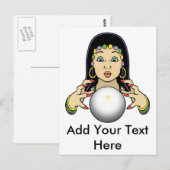 Mardi Gras Fortune Teller Briefkaart (Voorkant / Achterkant)