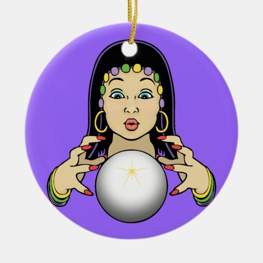 Mardi Gras Fortune Teller Keramisch Ornament (Voorkant)