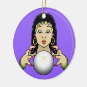 Mardi Gras Fortune Teller Keramisch Ornament (Links)