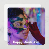 Mardi Gras-fotokaart (Voorkant / Achterkant)