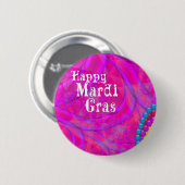 Mardi Gras Fractals Button (Voorkant /achterkant)
