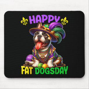 Mardi Gras Franse Bulldog Vette Honden Dag Franse Muismat