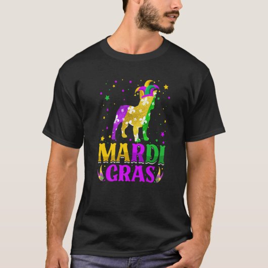 Mardi Gras French Bulldog Dog Carnival Jester T-shirt (Voorkant)