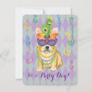 Mardi Gras Frenchie Kaart