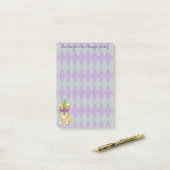 Mardi Gras Frenchie Post-it® Notes (Op bureau)