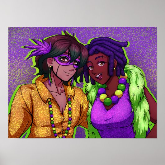Mardi Gras Friends Poster (Voorkant)