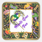 Mardi Gras Fun Sticker (Voorkant)
