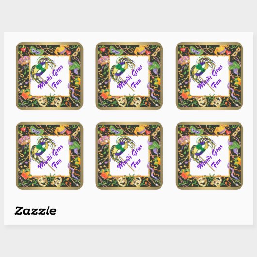 Mardi Gras Fun Sticker (Vel)