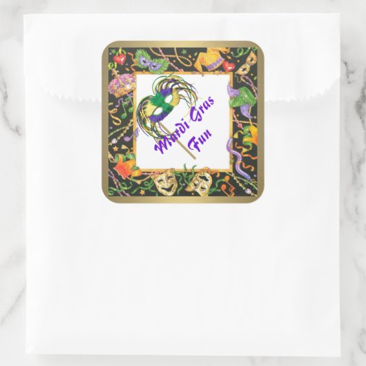 Mardi Gras Fun Sticker (Tas)